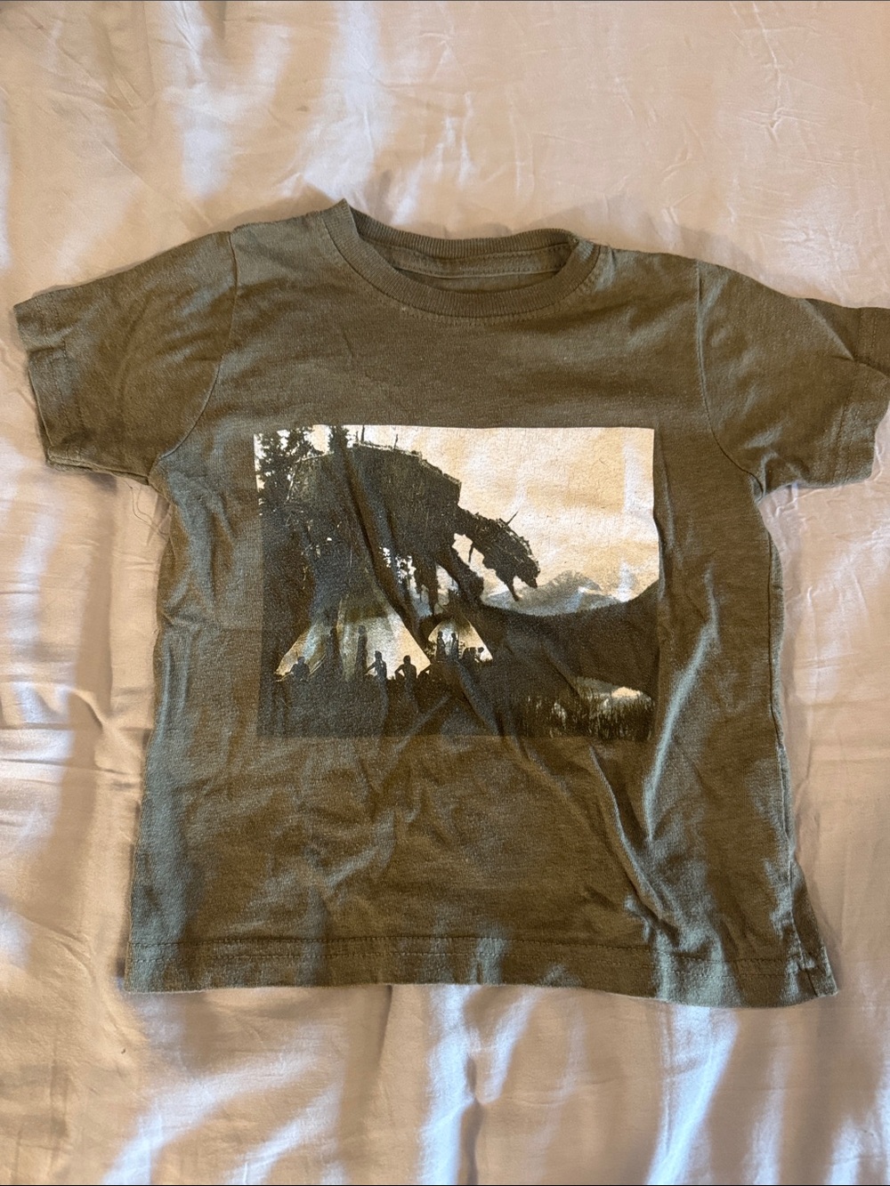 Kids Graphic Native Star Wars Short Sleeve Tee in Olive Green - Unbranded